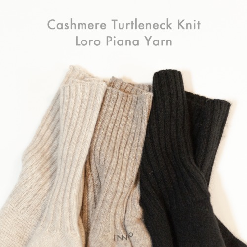 Cashmere Turtleneck Knit Loro Piana Yarn
