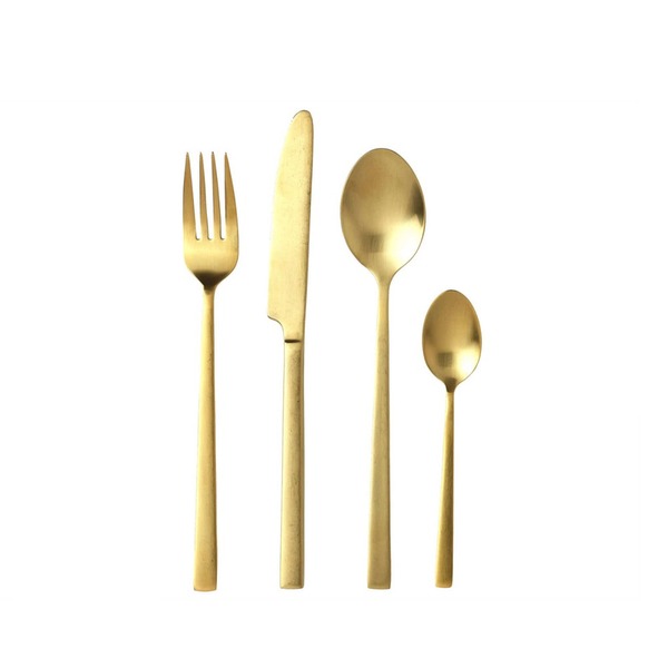 Bitz Brass Cutlery Set - 16pcs