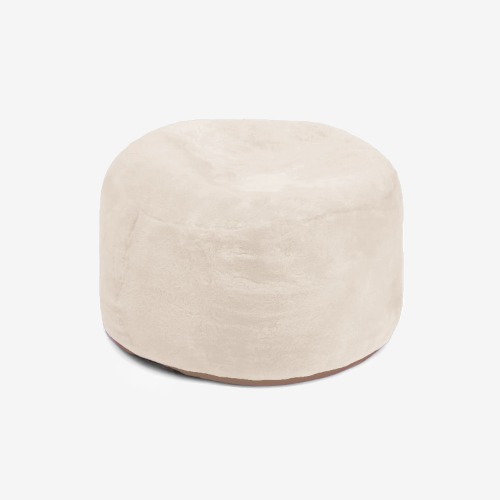 [Natures Collection]  New Zealand Sheepskin Round Pouf