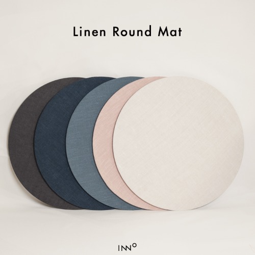 [Season Off]  Linen Round Mat